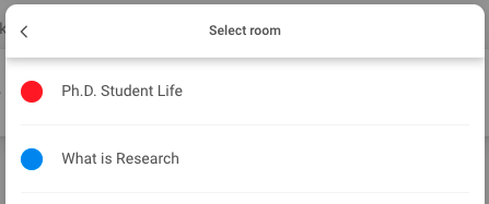 selecting an sli.do room